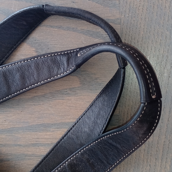 COACH C PRINT PURSE/BAG WITH LEATHER HANDLES - Picture 6 of 10